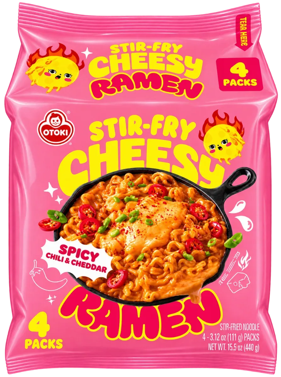 Otoki Stir Fry Cheesy Ramen Chili y Cheddar